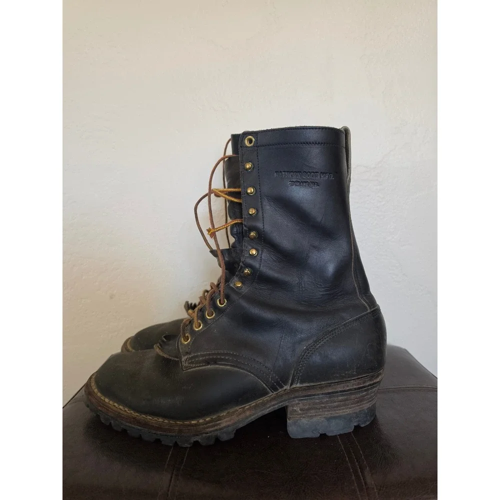 Whites Hathorn Heavy Duty Hi Line Logger Packer Plain Toe Work Boots sz 10 READ